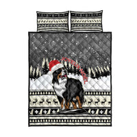 Switzerland Christmas Bernese Mountain Dog Quilt Bed Set Joyeux Noel - Wonder Print Shop