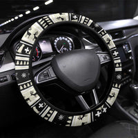 Switzerland Christmas Bernese Mountain Dog Steering Wheel Cover Joyeux Noel - Wonder Print Shop