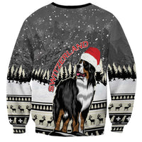 Switzerland Christmas Bernese Mountain Dog Sweatshirt Joyeux Noel - Wonder Print Shop