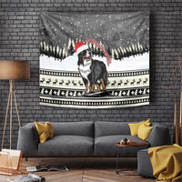 Switzerland Christmas Bernese Mountain Dog Tapestry Joyeux Noel - Wonder Print Shop