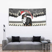 Switzerland Christmas Bernese Mountain Dog Tapestry Joyeux Noel - Wonder Print Shop