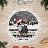 Switzerland Christmas Bernese Mountain Dog Tree Skirt Joyeux Noel - Wonder Print Shop