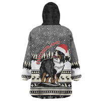 Switzerland Christmas Bernese Mountain Dog Wearable Blanket Hoodie Joyeux Noel - Wonder Print Shop