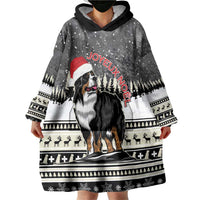 Switzerland Christmas Bernese Mountain Dog Wearable Blanket Hoodie Joyeux Noel - Wonder Print Shop