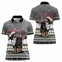 Switzerland Christmas Bernese Mountain Dog Women Polo Shirt Joyeux Noel - Wonder Print Shop