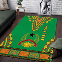 Personalised Guinea Bissau Area Rug Dashiki Pattern - Wonder Print Shop