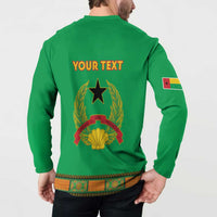 Personalised Guinea Bissau Button Sweatshirt Dashiki Pattern - Wonder Print Shop
