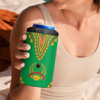 Personalised Guinea Bissau 4 in 1 Can Cooler Tumbler Dashiki Pattern - Wonder Print Shop