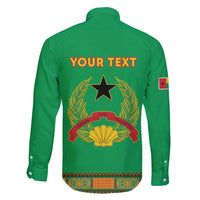 Personalised Guinea Bissau Family Matching Long Sleeve Bodycon Dress and Hawaiian Shirt Dashiki Pattern - Wonder Print Shop