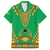 Personalised Guinea Bissau Family Matching Off Shoulder Short Dress and Hawaiian Shirt Dashiki Pattern - Wonder Print Shop
