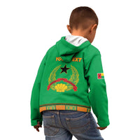 Personalised Guinea Bissau Kid Hoodie Dashiki Pattern - Wonder Print Shop
