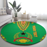 Personalised Guinea Bissau Round Carpet Dashiki Pattern