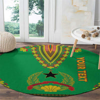 Personalised Guinea Bissau Round Carpet Dashiki Pattern