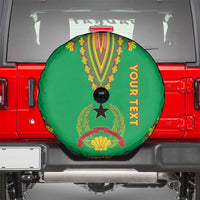 Personalised Guinea Bissau Spare Tire Cover Dashiki Pattern - Wonder Print Shop