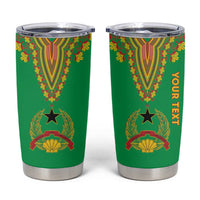 Personalised Guinea Bissau Tumbler Cup Dashiki Pattern - Wonder Print Shop