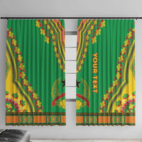 Personalised Guinea Bissau Window Curtain Dashiki Pattern - Wonder Print Shop