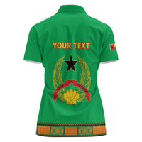 Personalised Guinea Bissau Women Polo Shirt Dashiki Pattern - Wonder Print Shop