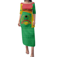 Personalised Guinea Bissau Family Matching Puletasi and Hawaiian Shirt Coat Of Arms - African Pattern - Wonder Print Shop