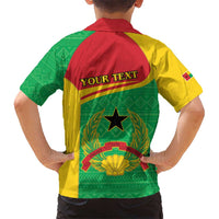 Personalised Guinea Bissau Hawaiian Shirt Coat Of Arms - African Pattern - Wonder Print Shop