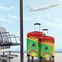 Personalised Guinea Bissau Luggage Cover Coat Of Arms - African Pattern - Wonder Print Shop