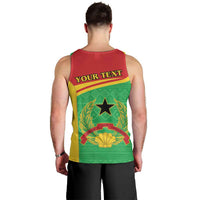 Personalised Guinea Bissau Men Tank Top Coat Of Arms - African Pattern - Wonder Print Shop