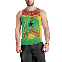 Personalised Guinea Bissau Men Tank Top Coat Of Arms - African Pattern - Wonder Print Shop