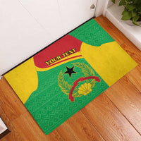 Personalised Guinea Bissau Rubber Doormat Coat Of Arms - African Pattern - Wonder Print Shop