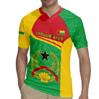 Personalised Guinea Bissau Rugby Jersey Coat Of Arms - African Pattern - Wonder Print Shop