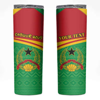 Personalised Guinea Bissau Skinny Tumbler Coat Of Arms - African Pattern - Wonder Print Shop