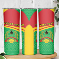 Personalised Guinea Bissau Skinny Tumbler Coat Of Arms - African Pattern - Wonder Print Shop