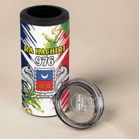 Mayotte 4 in 1 Can Cooler Tumbler Coat Of Arms With Ylang Ylang