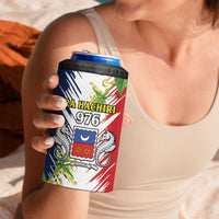 Mayotte 4 in 1 Can Cooler Tumbler Coat Of Arms With Ylang Ylang