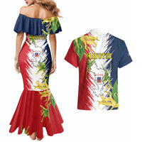 Ra Hachiri 976 Couples Matching Mermaid Dress and Hawaiian Shirt Coat Of Arms With Ylang Ylang