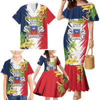 Ra Hachiri 976 Family Matching Mermaid Dress and Hawaiian Shirt Coat Of Arms With Ylang Ylang