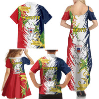 Ra Hachiri 976 Family Matching Summer Maxi Dress and Hawaiian Shirt Coat Of Arms With Ylang Ylang