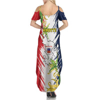 Ra Hachiri 976 Family Matching Summer Maxi Dress and Hawaiian Shirt Coat Of Arms With Ylang Ylang