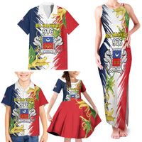 Ra Hachiri 976 Family Matching Tank Maxi Dress and Hawaiian Shirt Coat Of Arms With Ylang Ylang