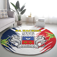 Ra Hachiri 976 Round Carpet Coat Of Arms With Ylang Ylang