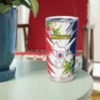 Mayotte Tumbler Cup Coat Of Arms With Ylang Ylang