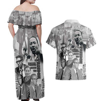 Civil Rights Leaders Couples Matching Off Shoulder Maxi Dress and Hawaiian Shirt Freedom Is Equal Housing Too