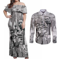 Civil Rights Leaders Couples Matching Off Shoulder Maxi Dress and Long Sleeve Button Shirt Freedom Is Equal Housing Too