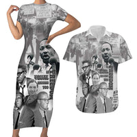Civil Rights Leaders Couples Matching Short Sleeve Bodycon Dress and Hawaiian Shirt Freedom Is Equal Housing Too