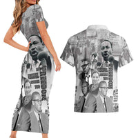 Civil Rights Leaders Couples Matching Short Sleeve Bodycon Dress and Hawaiian Shirt Freedom Is Equal Housing Too