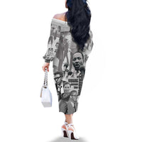 Civil Rights Leaders Family Matching Off The Shoulder Long Sleeve Dress and Hawaiian Shirt Freedom Is Equal Housing Too