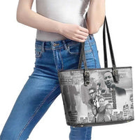 Civil Rights Leaders Leather Tote Bag Freedom Is Equal Housing Too