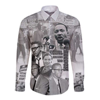 Civil Rights Leaders Long Sleeve Button Shirt Freedom Is Equal Housing Too