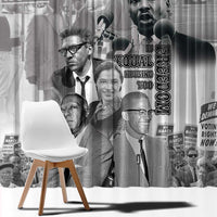 Civil Rights Leaders Window Curtain Freedom Is Equal Housing Too