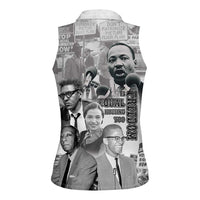 Civil Rights Leaders Women Sleeveless Polo Shirt Freedom Is Equal Housing Too