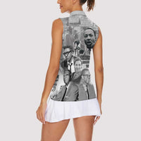 Civil Rights Leaders Women Sleeveless Polo Shirt Freedom Is Equal Housing Too