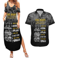 Black History Month Couples Matching Summer Maxi Dress and Hawaiian Shirt Civil Rights Movement